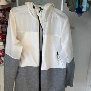 Women's Under Armour White and Gray Hooded Jacket